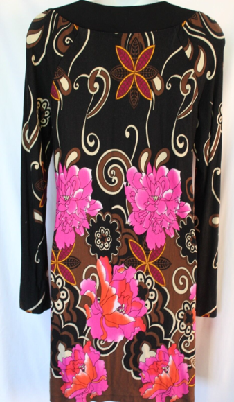 Joe Browns Tunic Top Size 12 Winter Autumn Long Sleeved round neck bold pattern - Picture 4 of 6